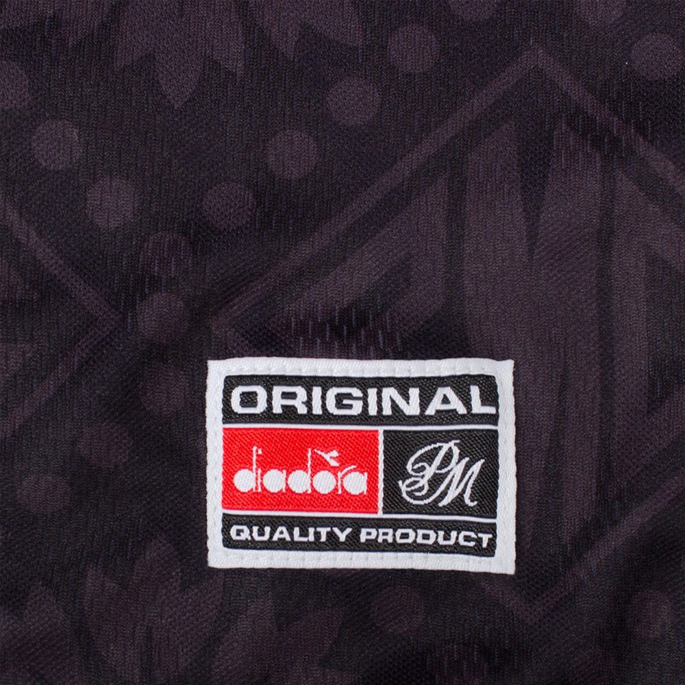 Pestle Mortar x Diadora Heritage Jersey - Black (PMXDIADORA-BLK, Official Reissue Shirt, PM x Diadora) by www.protechkitzone.com Pestle Mortar x Diadora Heritage Jersey - Black