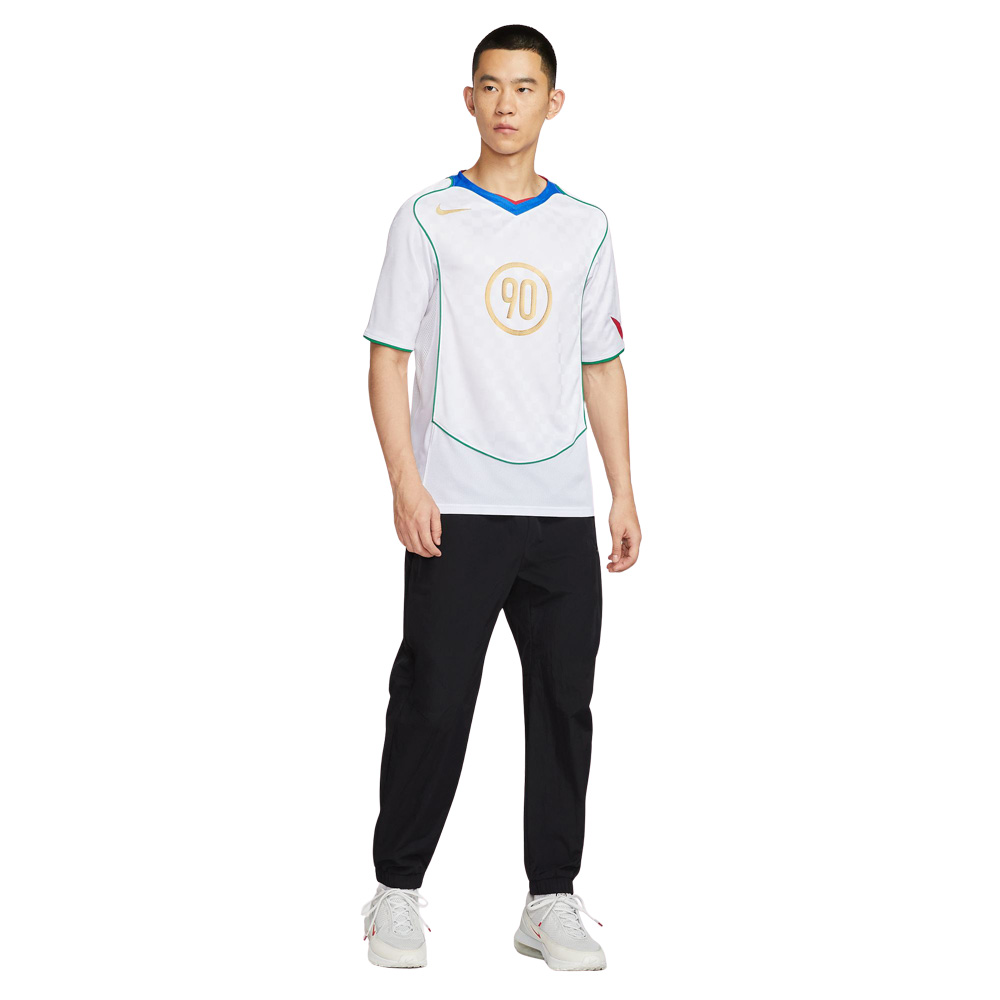 Nike Total 90 Dri-Fit Football Shirt - White/Blue/Gold (IB4211-100, Jerseys / Shirts, Nike) by www.protechkitzone.com Nike Total 90 Dri-Fit Football Shirt - White/Blue/Gold