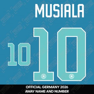 Musiala 10 - Official Germany 2026 Away Name and Numbering