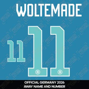Woltermade 11 - Official Germany 2026 Away Name and Numbering Woltermade 11 - Official Germany 2026 Away Name and Numbering