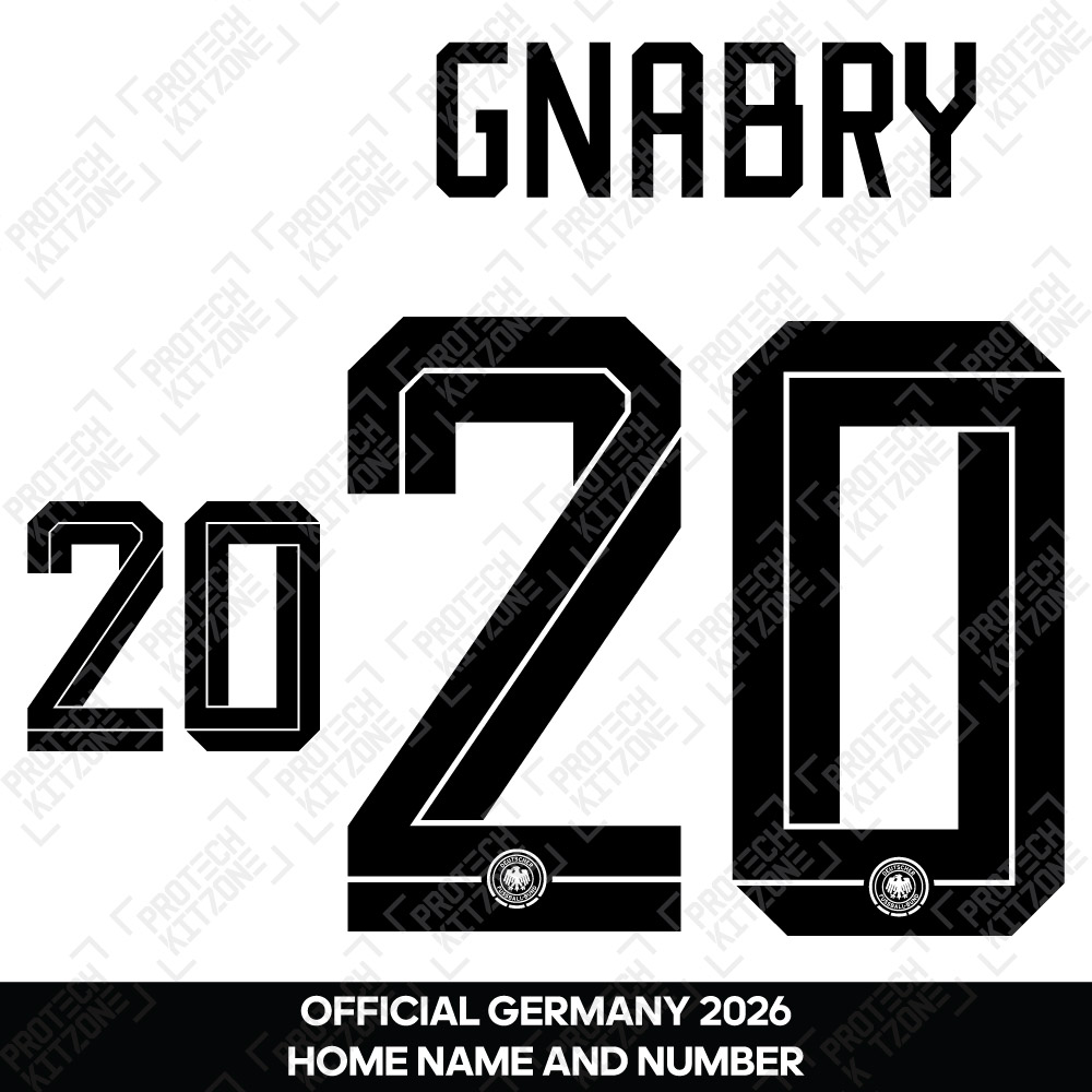 Gnabry 20 - Official Germany 2026 Home Name and Numbering Gnabry 20 - Official Germany 2026 Home Name and Numbering