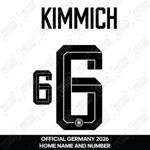 Kimmich 6 - Official Germany 2026 Home Name and Numbering