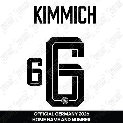 Kimmich 6 - Official Germany 2026 Home Name and Numbering