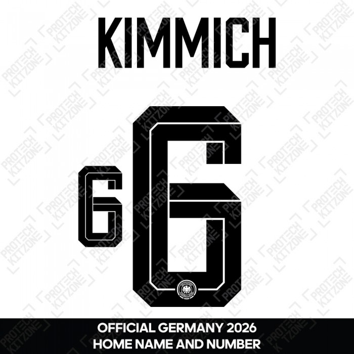 Kimmich 6 - Official Germany 2026 Home Name and Numbering