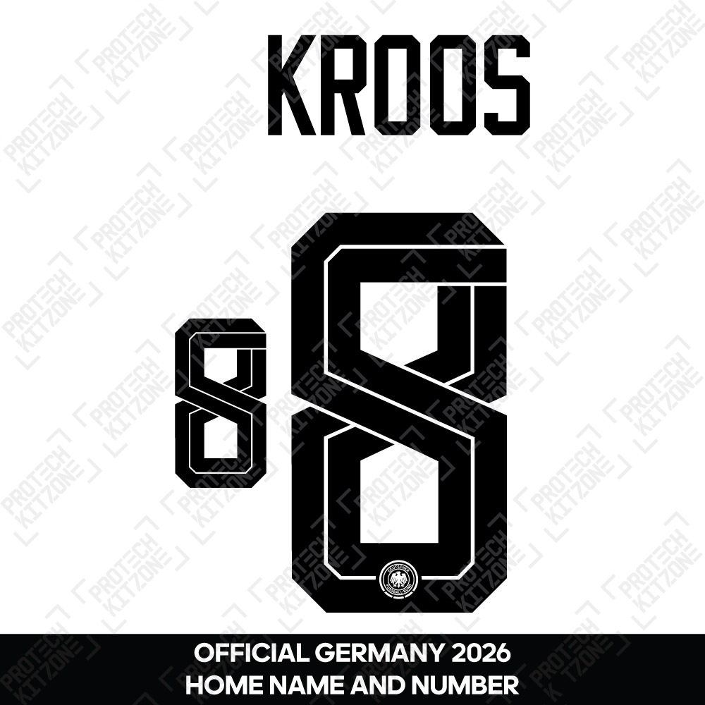 Kroos 8 - Official Germany 2026 Home Name and Numbering Kroos 8 - Official Germany 2026 Home Name and Numbering