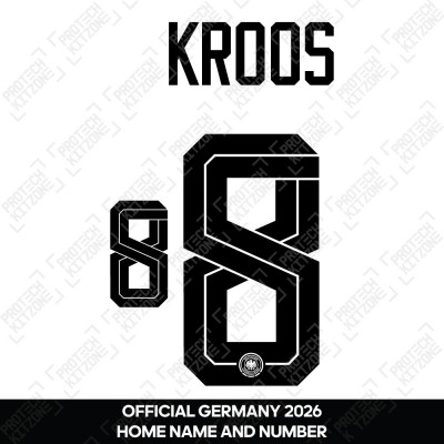 Kroos 8 - Official Germany 2026 Home Name and Numbering