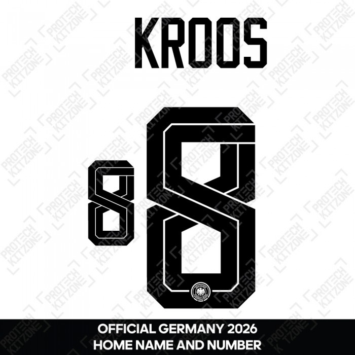 Kroos 8 - Official Germany 2026 Home Name and Numbering
