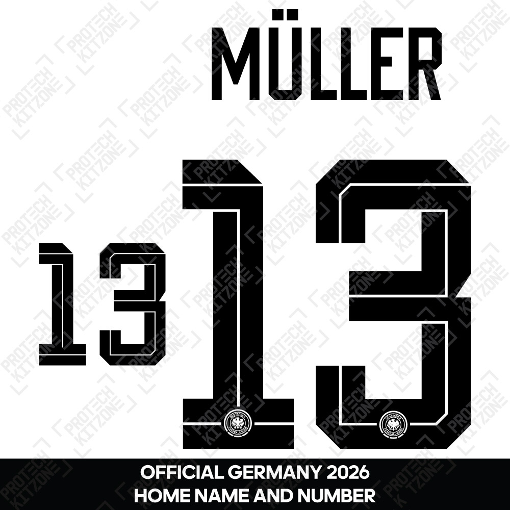 Müller 13 - Official Germany 2026 Home Name and Numbering Müller 13 - Official Germany 2026 Home Name and Numbering
