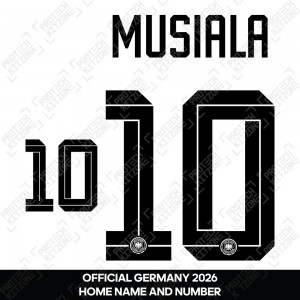 Musiala 10 - Official Germany 2026 Home Name and Numbering