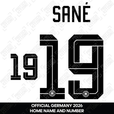 Sané 19 - Official Germany 2026 Home Name and Numbering