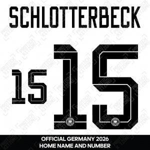 Schlotterbeck 15 - Official Germany 2026 Home Name and Numbering Schlotterbeck 15 - Official Germany 2026 Home Name and Numbering