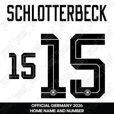 Schlotterbeck 15 - Official Germany 2026 Home Name and Numbering