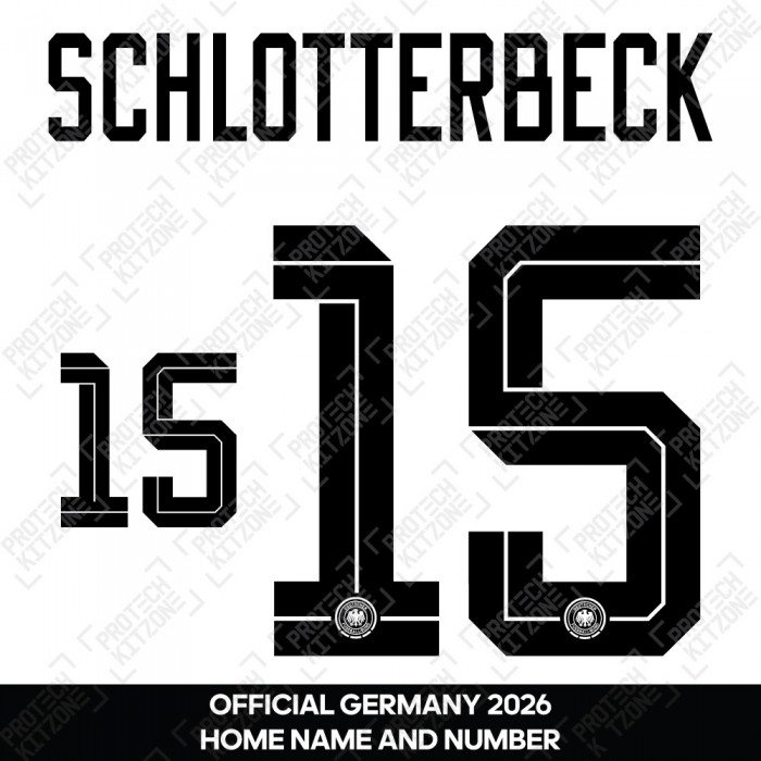 Schlotterbeck 15 - Official Germany 2026 Home Name and Numbering