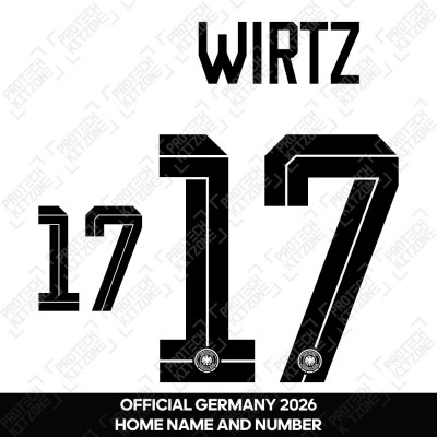 Wirtz 17 - Official Germany 2026 Home Name and Numbering