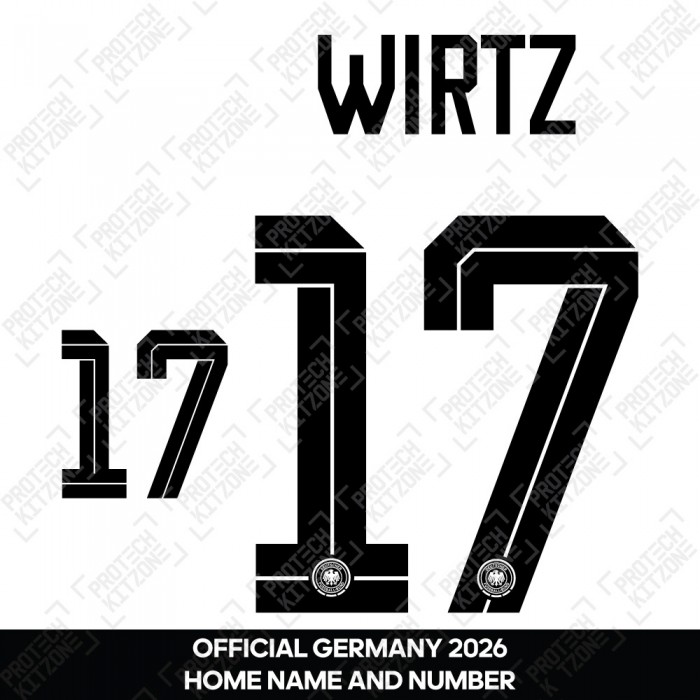 Wirtz 17 - Official Germany 2026 Home Name and Numbering