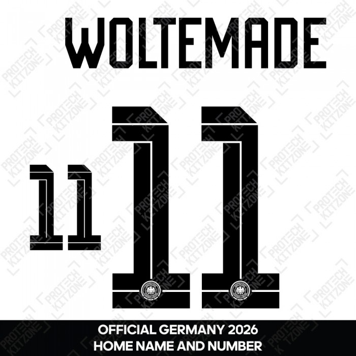 Woltemade 11 - Official Germany 2026 Home Name and Numbering