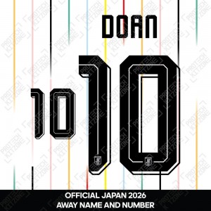Doan 10 - Official Japan 2026 Away Name and Numbering Doan 10 - Official Japan 2026 Away Name and Numbering