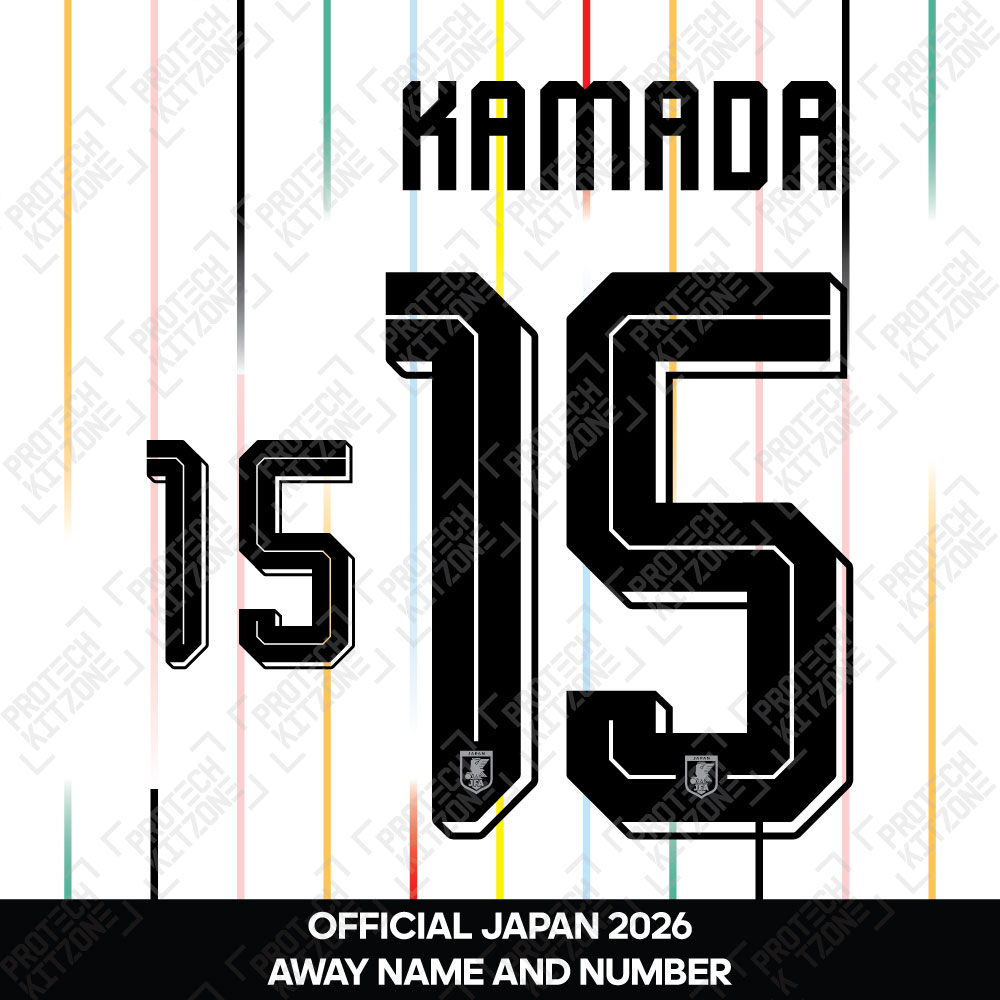 Kamada 15 - Official Japan 2026 Away Name and Numbering Kamada 15 - Official Japan 2026 Away Name and Numbering