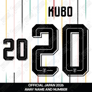 Kubo 20 - Official Japan 2026 Away Name and Numbering 