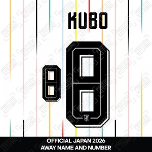 Kubo 8 - Official Japan 2026 Away Name and Numbering