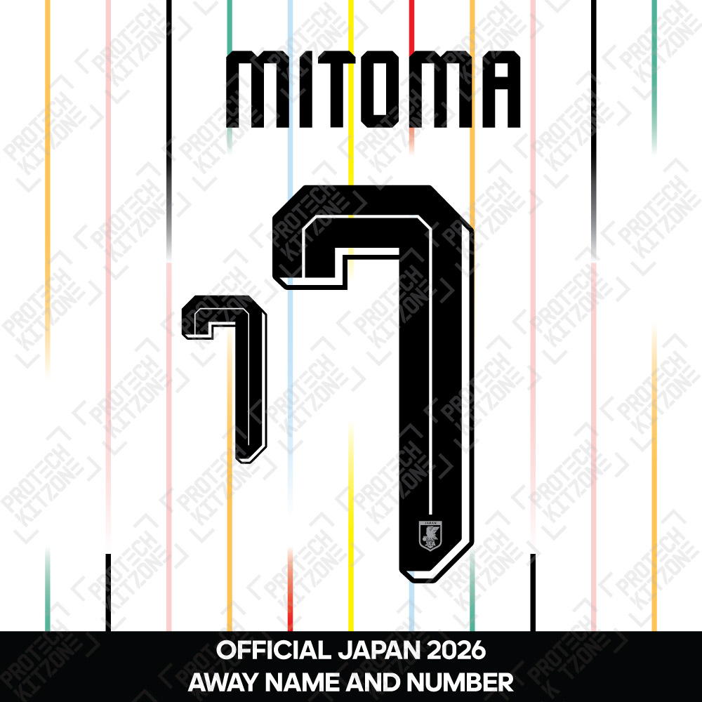 Mitoma 7 - Official Japan 2026 Away Name and Numbering Mitoma 7 - Official Japan 2026 Away Name and Numbering