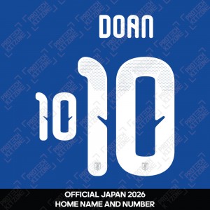 Doan 10 - Official Japan 2026 Home Name and Numbering 