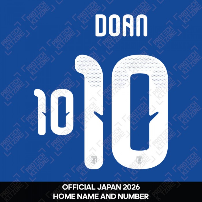 Doan 10 - Official Japan 2026 Home Name and Numbering 