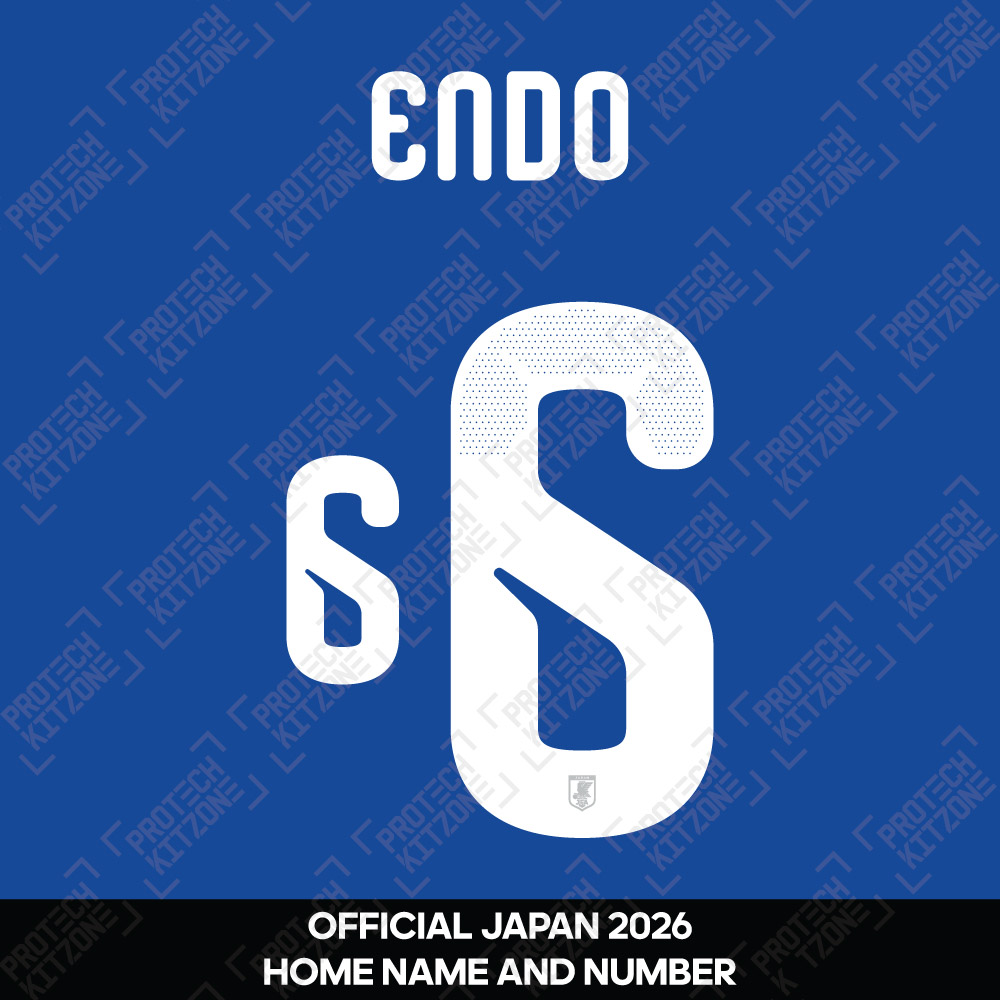 Endo 6 - Official Japan 2026 Home Name and Numbering Endo 6 - Official Japan 2026 Home Name and Numbering
