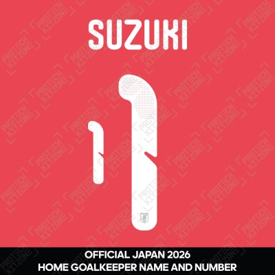 Suzuki 1 - Official Japan 2026 Home Name and Numbering 