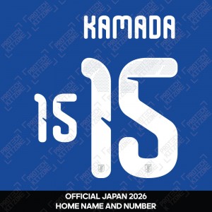 Kamada 15 - Official Japan 2026 Home Name and Numbering Kamada 15 - Official Japan 2026 Home Name and Numbering