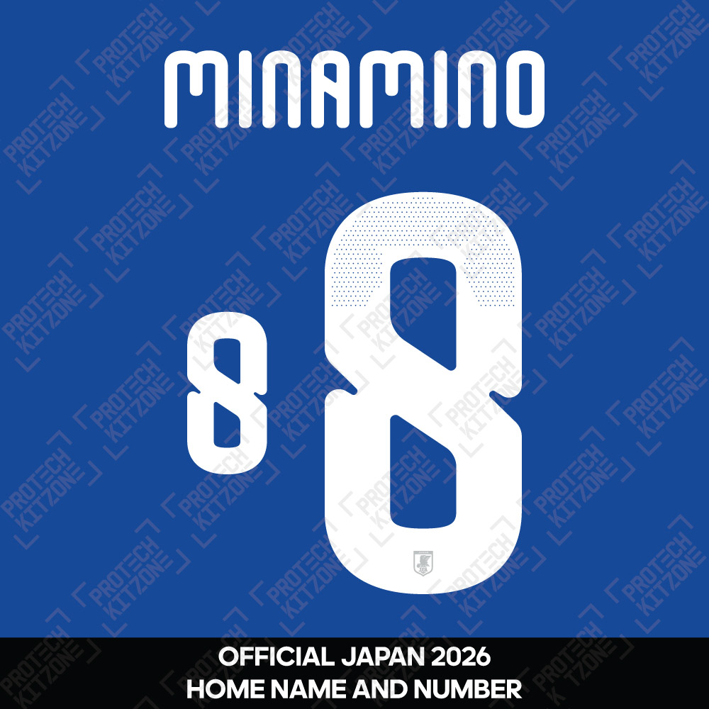 Minamino 8 - Official Japan 2026 Home Name and Numbering Minamino 8 - Official Japan 2026 Home Name and Numbering