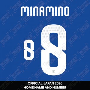 Minamino 8 - Official Japan 2026 Home Name and Numbering 