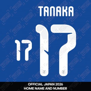 Tanaka 17 - Official Japan 2026 Home Name and Numbering Tanaka 17 - Official Japan 2026 Home Name and Numbering