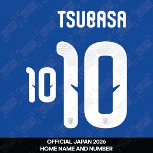 Tsubasa 10 - Official Japan 2026 Home Name and Numbering 