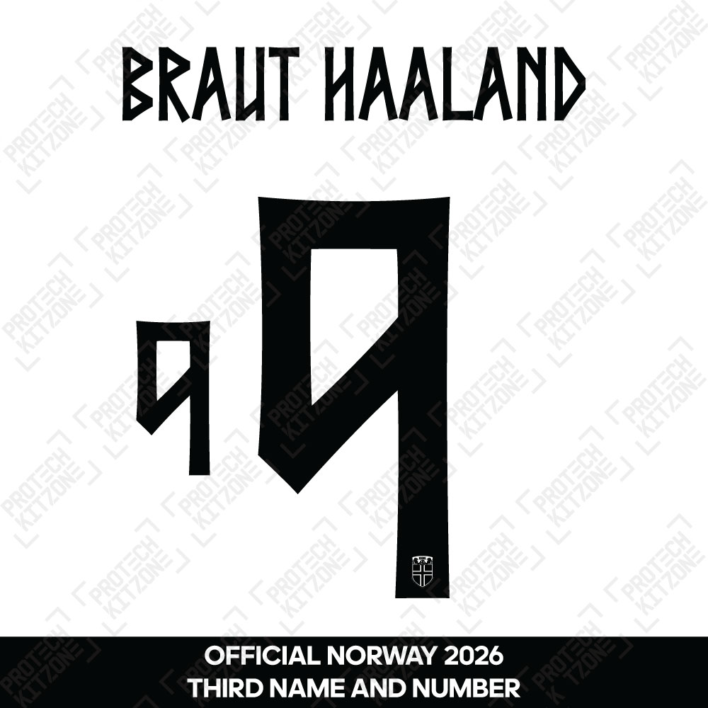 Braut Haaland 9 - Official Norway 2026 Third Name and Numbering 
