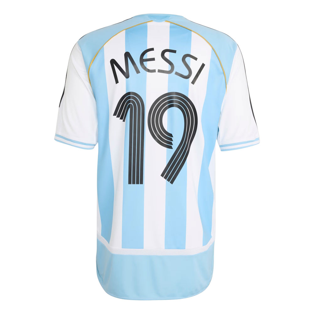 Argentina 2006 Messi 19 Home Shirt (JN3708, Official Reissue Shirt, Adidas) by www.protechkitzone.com Argentina 2006 Messi 19 Home Shirt