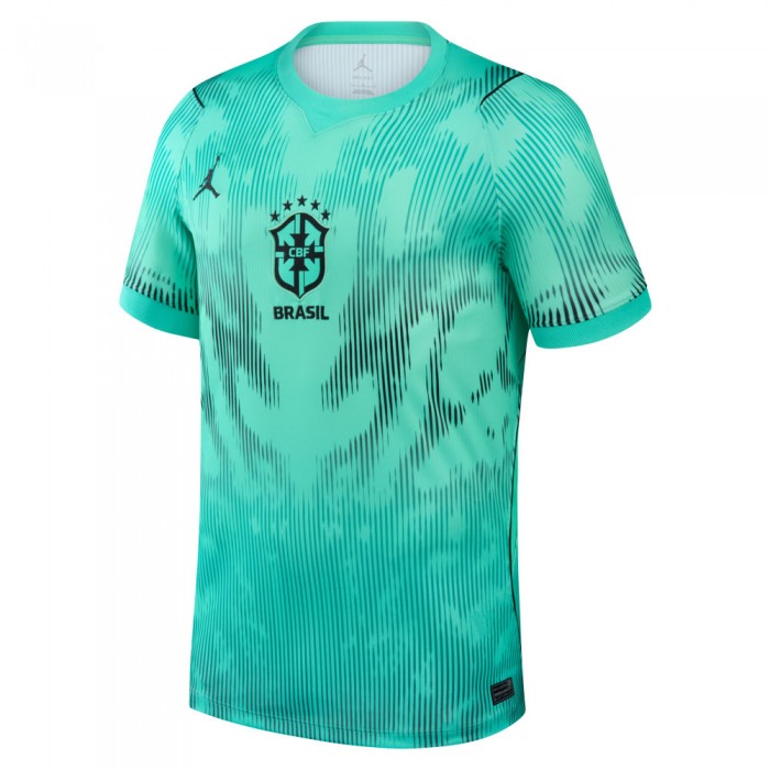 Brazil x Jordan 2026 Away Goalkeeper Shirt - Green Brazil x Jordan 2026 Away Goalkeeper Shirt - Green