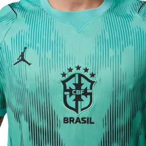 Brazil x Jordan 2026 Away Goalkeeper Shirt - Green Brazil x Jordan 2026 Away Goalkeeper Shirt - Green
