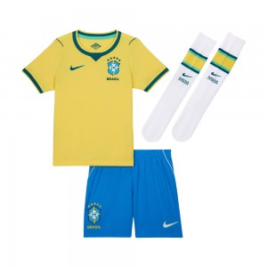 [Younger Kids] Brazil 2026 Home 3-Pieces Kit