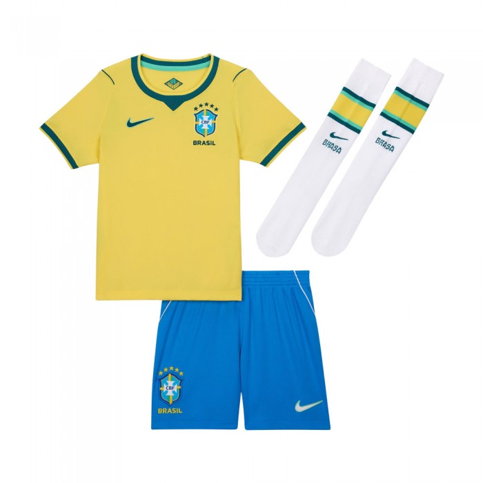 [Younger Kids] Brazil 2026 Home 3-Pieces Kit