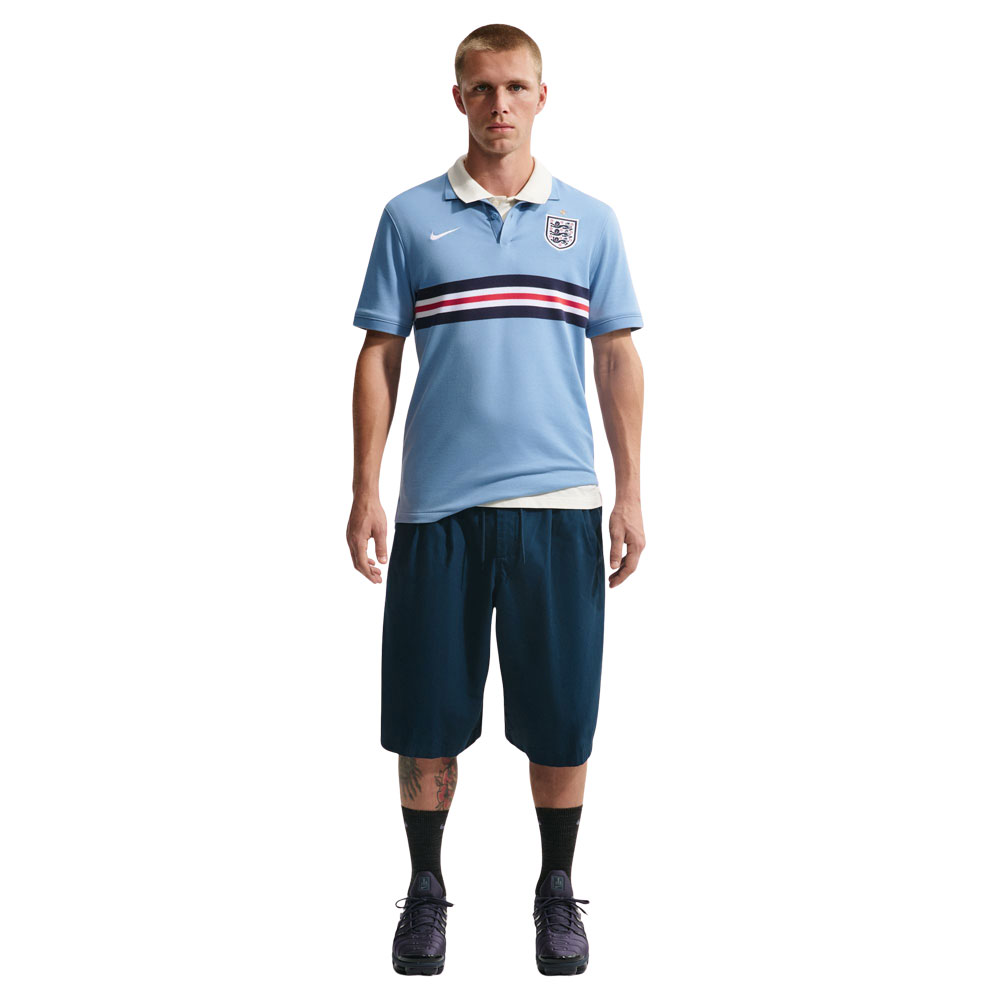 England Polo Shirt - Blue (IB6203-486, Polo Shirt, Nike) by www.protechkitzone.com England Polo Shirt - Blue