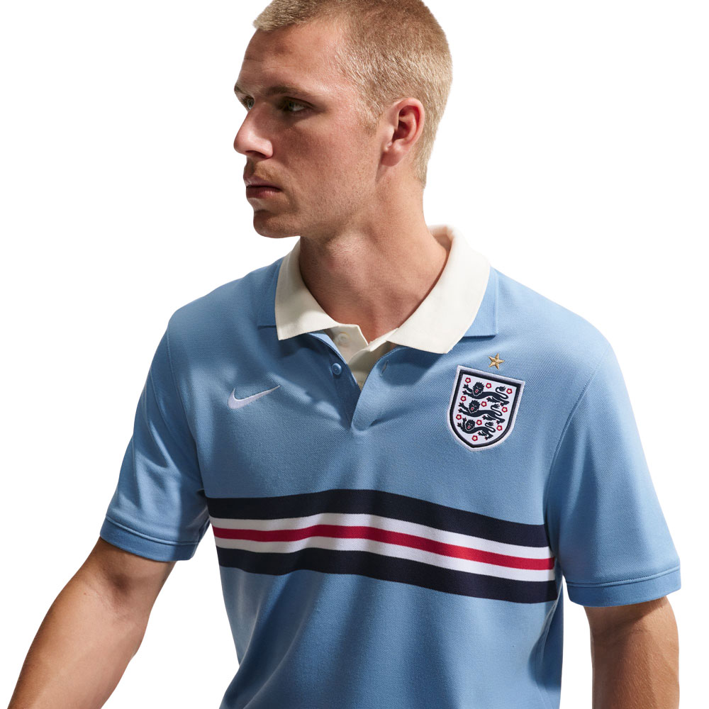 England Polo Shirt - Blue (IB6203-486, Polo Shirt, Nike) by www.protechkitzone.com England Polo Shirt - Blue
