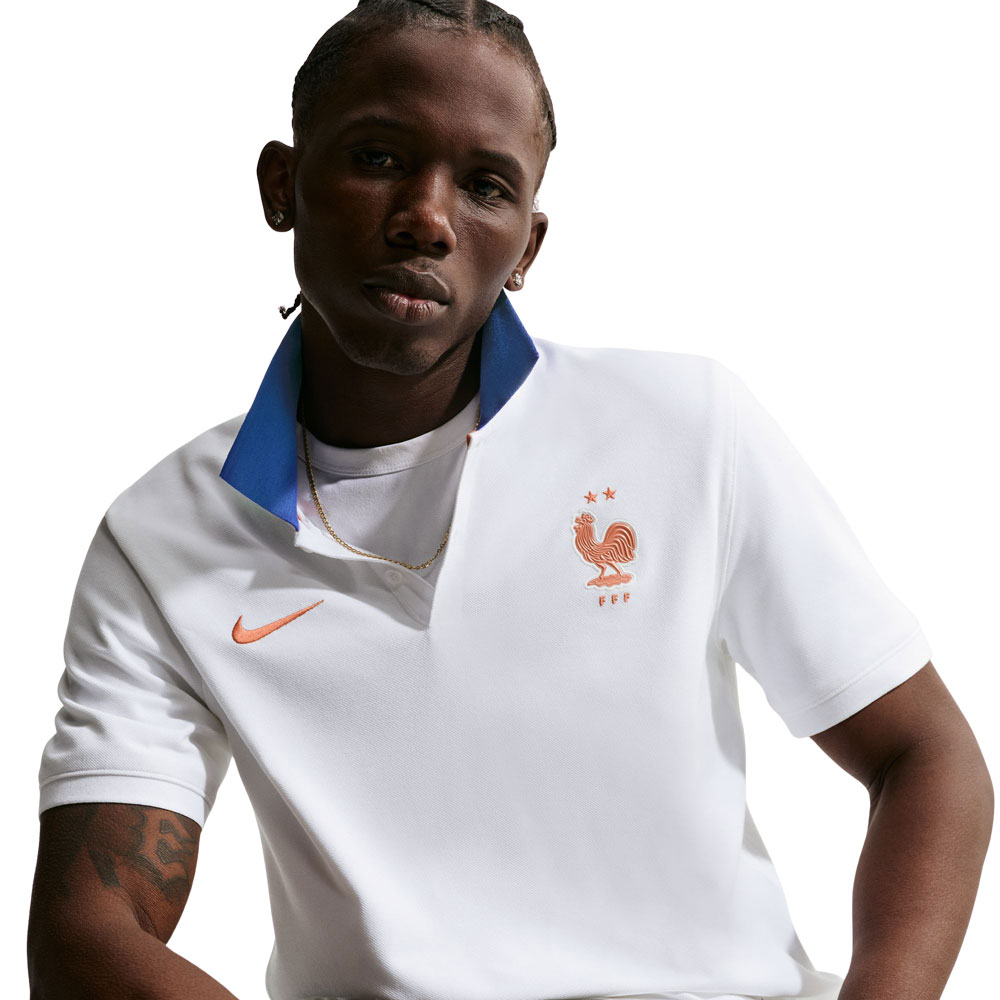 France Polo Shirt - White (IQ6429-100, Polo Shirt, Nike) by www.protechkitzone.com France Polo Shirt - White