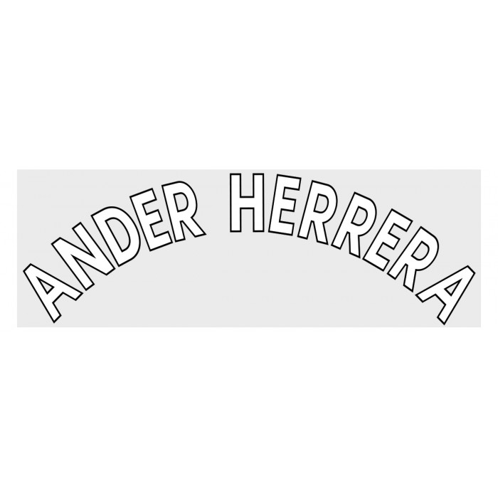 Ander Herrera White Special Nameblock (For New Premier League Season 2017 Onwards), Official BPL Clubs, ANDER PS PRONNS, 