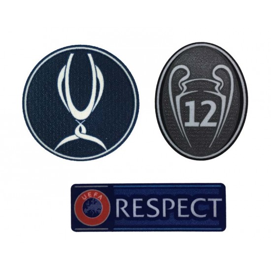 Official Sporting ID Real Madrid 2017/18 UEFA Super Cup Patch Set