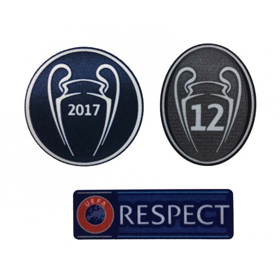 Official Sporting ID Real Madrid 2017/18 UEFA Champions Patch Set
