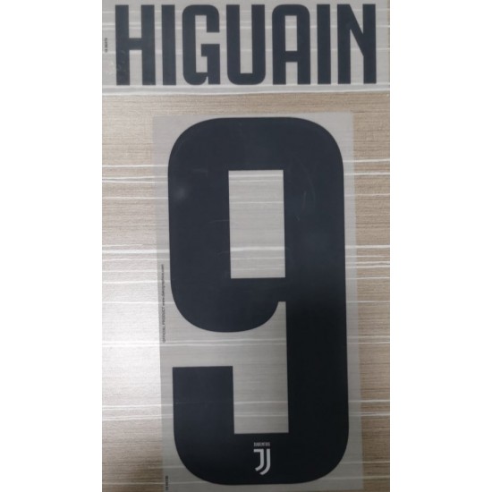 Higuain 9 - (Official Juventus 2018/19 Home / Away Name and Numbering)