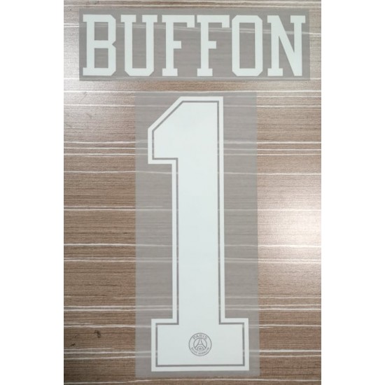 Buffon 1 - Official Name and Number Cup Printing for PSG X JORDAN 18/19 Goalkeeper Shirt 