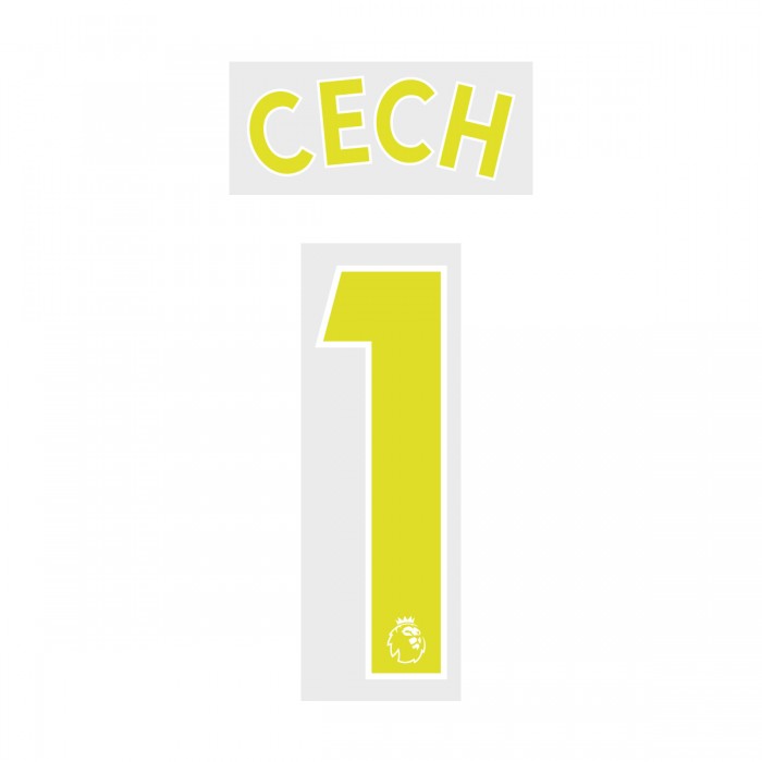 Cech 1 Yellow Special Nameblock Set (For New Premier League Season 2017 Onwards), Official BPL Clubs, CECH 1 PL17YNNS, 