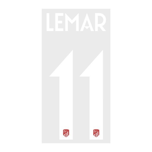 Lemar 11 (Official Atletico Madrid FC 17-21 Home UEFA CL Ver. Name and Numbering)